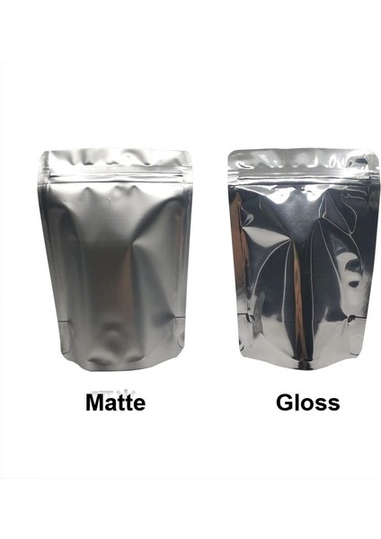 Gümüş Tarzı 14X20X4 cm Olored Stand Up Zip Kilit Folyo Torbalar Alüminyum Folyo Ayakta Torbalar, Gıda Depolama Stand Up Kilitli Torbalar (Yurt Dışından)