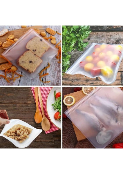 10.23X7.87 Inç Stili Saydam Buzlu Peva Gıda Saklama Çantası Yeniden Kullanılabilir Silikon Zip Kapatma Çantası Meyve Et Süt Gıda Kabı Buzdolabı Taze Tutma Çantası (Yurt Dışından) indirimleri