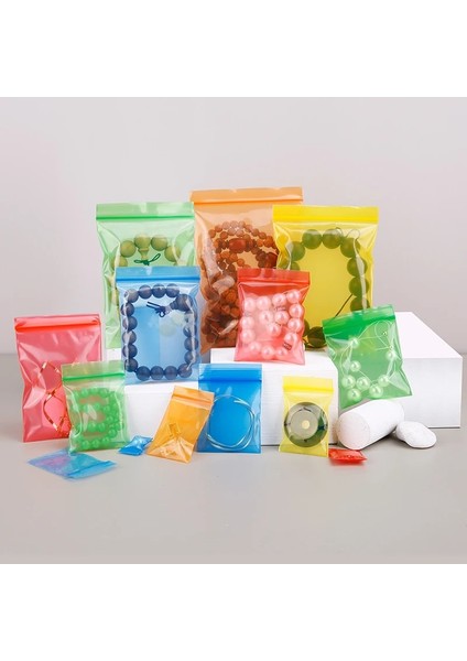 Stil Karışımı 7X10CM Mini Kalın Plastik Zip Çanta Beş Renk Kırmızı Sarı Mavi Yeşil Turuncu Fermuarlı Mühürlü Çanta Mücevher Toz Depolama Paketi Kılıfı (Yurt Dışından) fiyatları