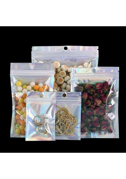 11X16CM Tarzı Ack Plastik Torba Alüminyum Folyo Hologram Gıda Torbası Küçük Su Geçirmez Fermuar Yeniden Kapatılabilir Torbalar Fermuarlı Saklama Torbaları (Yurt Dışından)