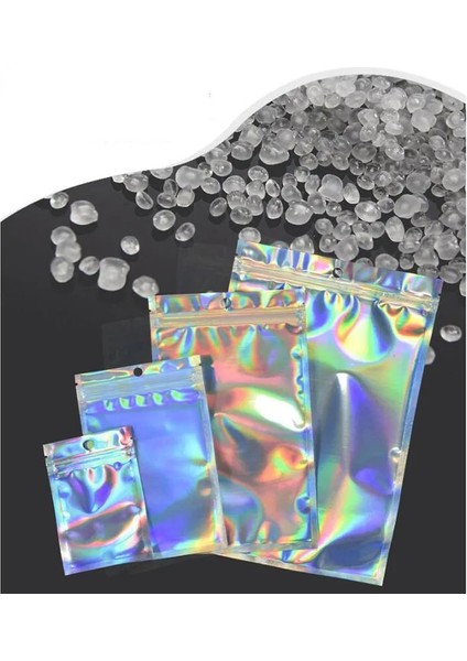 11X16CM Tarzı Ack Plastik Torba Alüminyum Folyo Hologram Gıda Torbası Küçük Su Geçirmez Fermuar Yeniden Kapatılabilir Torbalar Fermuarlı Saklama Torbaları (Yurt Dışından)