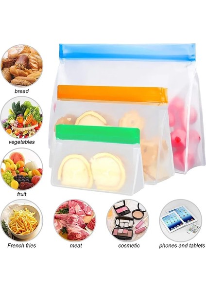 Turuncu Tarzı 21,5X18 cm Silikon Gıda Torbası Yeniden Kullanılabilir Taze Tutma Çantası Meyve ve Sebze Mühürlü Çanta Sızdırmaz Gıda Saklama Kilitli Torba (Yurt Dışından) modelleri