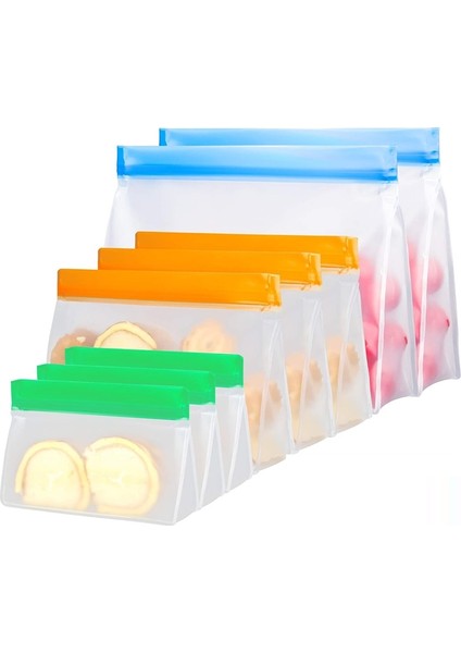 Turuncu Tarzı 21,5X18 cm Silikon Gıda Torbası Yeniden Kullanılabilir Taze Tutma Çantası Meyve ve Sebze Mühürlü Çanta Sızdırmaz Gıda Saklama Kilitli Torba (Yurt Dışından) indirimleri