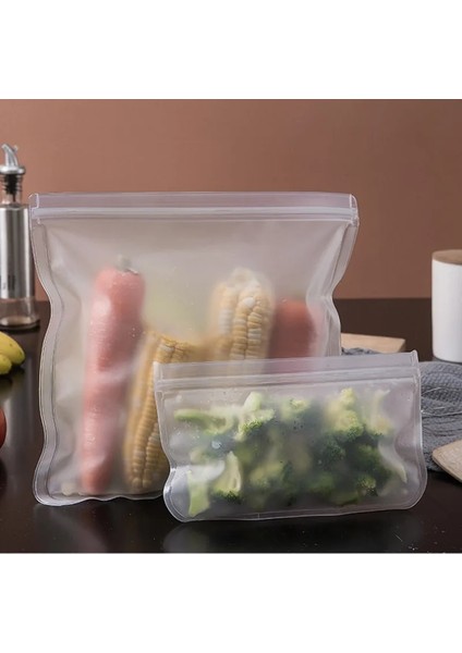 Şeffaf Stil S Beden Silikon Gıda Kapları Sızdırmaz Kaplar Yeniden Kullanılabilir Ayakta Kilitli Kilitli Torba Bardak Taze Torba Gıda Saklama Torbası Taze Sarma (Yurt Dışından) fiyatları