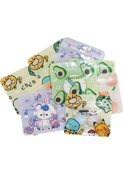 Pokemon Tarzı 14X14CM Sevimli Karikatür Desen Yeniden Kullanılabilir Kilitli Plastik Ambalaj Torbaları Yiyecek Çay Şekeri Aperatif Torbalar (Yurt Dışından) fiyatları