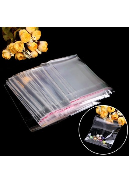 12X17CM Tarzı Lastic Temizle Opp Kendinden Yapışkanlı Mühür Çanta Dıy El Yapımı Çerez Şeker Kart Küpe Saç Yüzük Hediye Için Açılıp Kapanabilir Poli Çanta (Yurt Dışından)