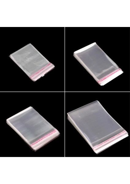 12X17CM Tarzı Lastic Temizle Opp Kendinden Yapışkanlı Mühür Çanta Dıy El Yapımı Çerez Şeker Kart Küpe Saç Yüzük Hediye Için Açılıp Kapanabilir Poli Çanta (Yurt Dışından)