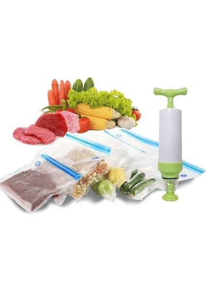 Beyaz Stil Vakumlu Gıda Torbası Mühürleyen Gıda Saklama Çantası Hava Pompası Buzdolabı Için Uygun Plastik Kilitli Poşet Yeniden Kullanılabilir Koruma (Yurt Dışından) fırsatları