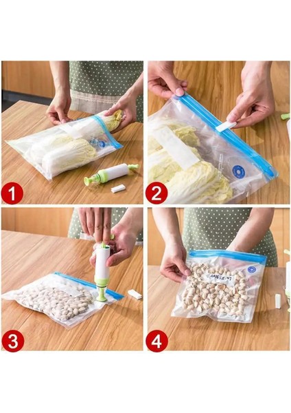 Beyaz Stil Vakumlu Gıda Torbası Mühürleyen Gıda Saklama Çantası Hava Pompası Buzdolabı Için Uygun Plastik Kilitli Poşet Yeniden Kullanılabilir Koruma (Yurt Dışından) indirimleri