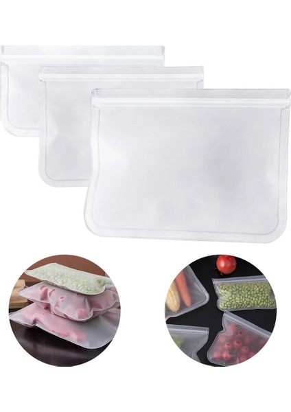 S 21.5X12CM Stili Et Gıda Saklama Çantası Yeniden Kullanılabilir Dondurucu Çanta Peva Kilitli Silikon Çanta Sızdırmaz Üst Mutfak Düzenleyici Yeniden Kullanılabilir Dondurucu Çanta (Yurt Dışından) fırsatları