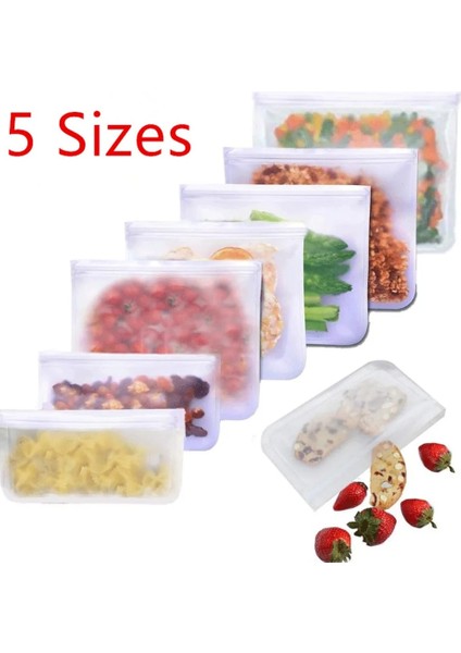 23X17CM Tarzı Peva Silikon Gıda Saklama Sızdırmaz Kaplar Yeniden Kullanılabilir Taze Tutma Zip Kilidi Kapatma Çanta Sarma (Yurt Dışından) modelleri