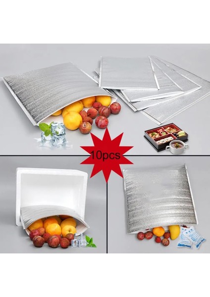 Gümüş 30X35CM Stili Kalınlaştırılmış Alüminyum Folyo Yalıtım Çantası Öğle Yemeği Soğutucu Çanta Paket Servisi Olan Restoran Paketleme Taze Tutma Soğutmalı Yalıtım Çantası (Yurt Dışından) fiyatları