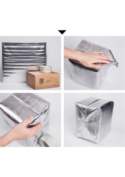 Gümüş 30X35CM Stili Kalınlaştırılmış Alüminyum Folyo Yalıtım Çantası Öğle Yemeği Soğutucu Çanta Paket Servisi Olan Restoran Paketleme Taze Tutma Soğutmalı Yalıtım Çantası (Yurt Dışından) indirimleri