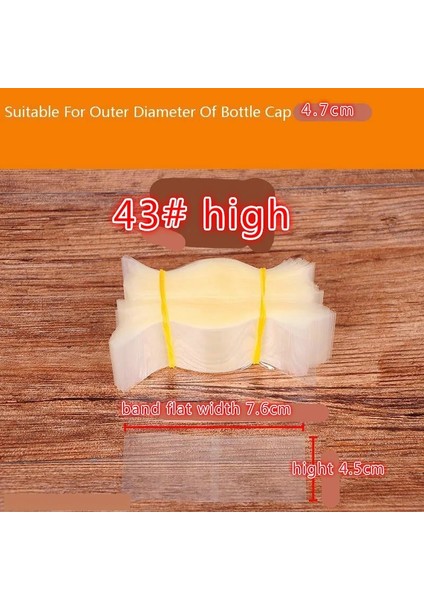 43N Daha Yüksek Stil Ize Isı Büzüşmeli Pvc Bantlar Cam Şişe Için Ağız Mühür Kapağı Daralan Plastik Üst Mühür Bantları Düz ​​genişlik x Bant Yüksekliği (Yurt Dışından)