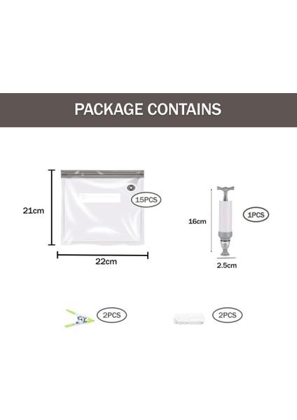 B Tarzı Vakum Mühürleyen Torbalar Ev Vakumlu Gıda Mühürleyen Kilitli Torba El Pompalı Sous Vide Pişirme ve Yiyecek Saklama Için Sızdırmazlık Klipsleri (Yurt Dışından)