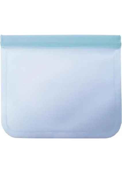 Açık Mavi Tarzı 21.5X18CM Gıda Sınıfı Peva Gıda Saklama Kapları Sızdırmaz Kaplar Yeniden Kullanılabilir Stand Up Zip Kapatma Torbası Bardak Taze Çanta Gıda Saklama Çantası (Yurt Dışından)
