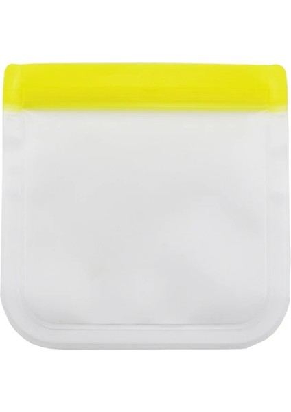 Sarı Stil 13.4X22CM Silikon Gıda Saklama Kapları Sızdırmaz Yeniden Kullanılabilir Kaplar Stand Up Zip Kapatma Torbası Taze Bardak Peva Gıda Saklama Çantası 6 Renk (Yurt Dışından)