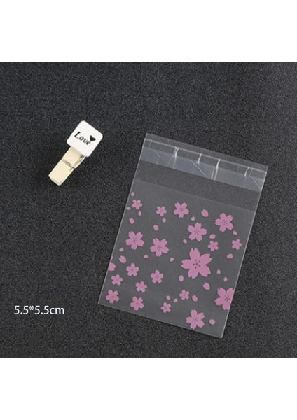 5.5cmx5.5cm Tarzı Lastic Çanta Şeffaf Kilitli Gıda Ambalajı Dıy Bisküvi Aperatif Pişirme Paketi Dekor Çocuklar Hediye Malzemeleri (Yurt Dışından)