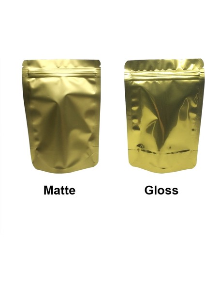 Altın Tarzı 14X20X4 cm Olored Stand Up Zip Kilit Folyo Torbalar Alüminyum Folyo Ayakta Torbalar, Gıda Depolama Stand Up Kilitli Torbalar (Yurt Dışından)