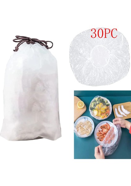 B Tarzı Evrensel Mutfak Yeniden Kullanılabilir Elastik Gıda Saklama Kapakları Taze Tutma Çantaları Şeffaf Saran Wrap Plastik Torbalar Taze Tutma Filmi (Yurt Dışından)