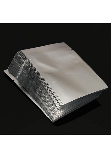 W 8cm L 12CM Stili Lot Gümüş Alüminyum Folyo Mylar Çanta Vakumlama Torbaları Gıda Paketi Saklama Çantası Yiyecekleri Taze Tutmak Ev Depolama Tasarrufu (Yurt Dışından) modelleri
