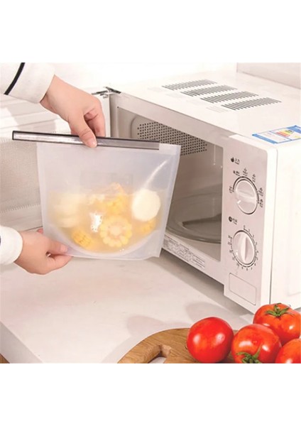Açık Yeşil Tarzı 500ML Silikon Torbalar Yeniden Kullanılabilir Silikon Gıda Torbası Hava Geçirmez Mühür Gıda Koruma Çantası Sebze, Sıvı, Atıştırmalık, Et Için Gıda Sınıfı (Yurt Dışından)