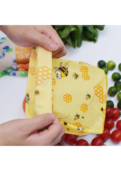 Bee S 20X12X6CM Stili Çevre Dostu Yeniden Kullanılabilir Balmumu Gıda Sargıları Çanta Gıda Taze Tutma Depolama Organik Sargı Sargı Sargısı Atıştırmalık Sargıları (Yurt Dışından) fırsatları