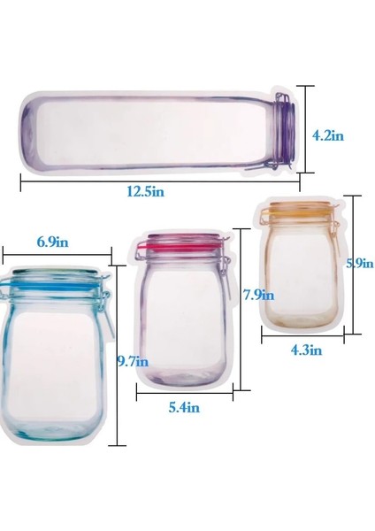 Resim Stili Olarak KIRMIZI-19,5X13,5CM Yeniden Kullanılabilir Mason Kavanoz Kilitli Torbalar Gıda Tasarrufu Depolama Sandviç Torbaları Mutfak Kamp Organizatör Gıda Ambalajı Için (Yurt Dışından)