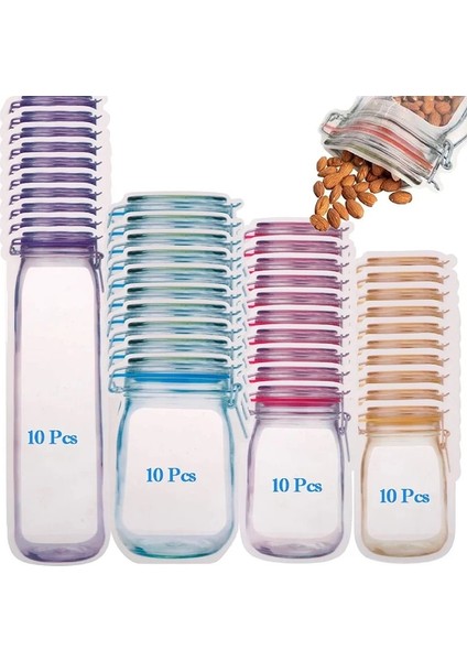 Resim Stili Olarak KIRMIZI-19,5X13,5CM Yeniden Kullanılabilir Mason Kavanoz Kilitli Torbalar Gıda Tasarrufu Depolama Sandviç Torbaları Mutfak Kamp Organizatör Gıda Ambalajı Için (Yurt Dışından) fiyatları