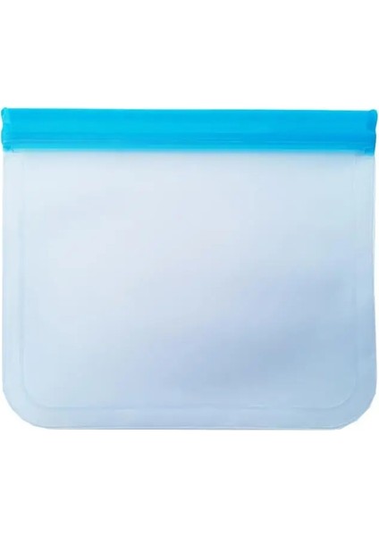 Mavi Stil 21.5X18CM Gıda Sınıfı Peva Gıda Saklama Kapları Sızdırmaz Kaplar Yeniden Kullanılabilir Stand Up Zip Kapatma Torbası Bardak Taze Çanta Gıda Saklama Çantası (Yurt Dışından)