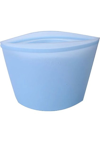 Mavi Stil 500ML 1000L 1500L Silikon Gıda Torbası Taze Tutmak Yeniden Kullanılabilir Meyve Sebze Mühürlü Çanta Sızdırmaz Gıda Süt Bardağı Kase Kilitli Çanta Mutfak Organizatör (Yurt Dışından)