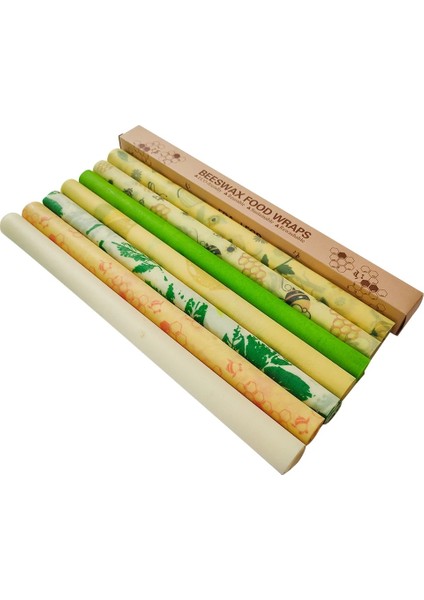 1237-A-1 Stili Yeniden Kullanılabilir Depolama Sargısı Sürdürülebilir Orgaacks Peynir Gıda Ambalaj Kağıdı Bpa Plastiksiz Balmumu Gıda SARGISI*33CM (Yurt Dışından)