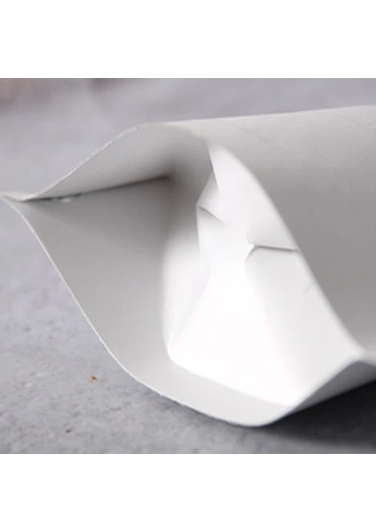 Boş Çanta Stili 11X18.5X3CM En Çok Satan Özel Beyaz Kraft Kağıt Kendinden Destekli Fermuar Gıda Kurutulmuş Meyve Takı Ambalaj Çantası (Yurt Dışından) indirimleri
