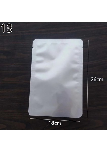 No.13 Tarzı 1 Adet Beyaz Alüminyum Folyo Isı Yalıtım Koku Geçirmez Çanta Mylar Gıda Vakum Torbaları Çay Folyo Kendinden Ayaklı Fermuarlı Çanta (Yurt Dışından)