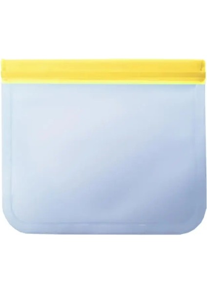 Gri Stil 21.5X12CM Çevre Dostu Yeniden Kullanılabilir Gıda Saklama Çantası Buzdolabı Gıda Taze Tutma Çantası Aperatif Meyve Saklama Kapları Stand Up Zip Kapatma Çantası (Yurt Dışından)