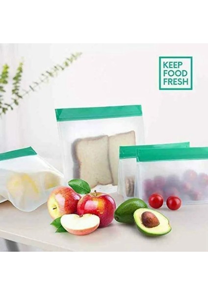 5 Adet 5s Tarzı 6 Adet Yeniden Kullanılabilir Gıda Saklama Torbaları Sızdırmaz Kilitli Aperatif Çanta Dondurucu Çanta Sebze Taze Çanta Buzdolabı Organizatör Mutfak Malzemeleri (Yurt Dışından) modelleri