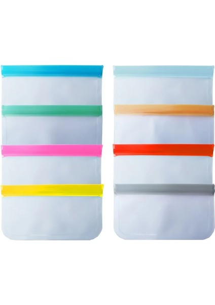 21.5X18CM Mavi Stil Gıda Sınıfı Silikon Taze Mühür Saklama Çantası Yeniden Kullanılabilir Sızdırmaz Konteynerler Snack Saver Çanta Sandviç Saklama Çantası Seyahat Için (Yurt Dışından) fiyatları