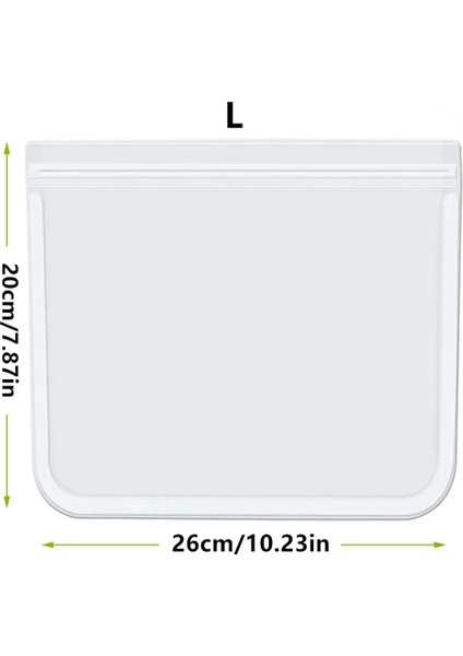 L Tarzı Kaydetme Silikon Gıda Saklama Kapları Sızdırmaz Pasta Torbası Kilitli Taze Çanta Yeniden Kullanılabilir Buzdolabı Depolama Organizatör Gıda Torbası Taze Sarma (Yurt Dışından)