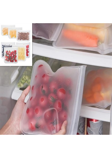 L Tarzı Kaydetme Silikon Gıda Saklama Kapları Sızdırmaz Pasta Torbası Kilitli Taze Çanta Yeniden Kullanılabilir Buzdolabı Depolama Organizatör Gıda Torbası Taze Sarma (Yurt Dışından) fiyatları