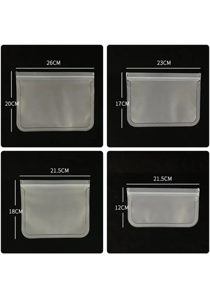 26X20CM Tarzı Silikon Gıda Saklama Kapları Sızdırmaz Kaplar Yeniden Kullanılabilir Stand Up Zip Kapatma Torbası Bardak Taze Torba Yiyecek Saklama Torbası Taze Sarma (Yurt Dışından) fırsatları