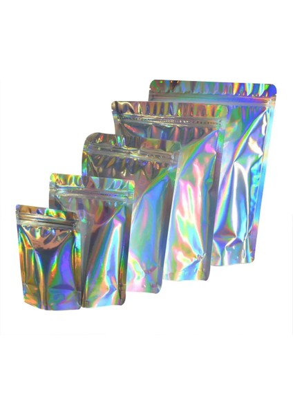 Hologram Stili 11X16X3 cm Olored Stand Up Zip Kilit Folyo Torbalar Alüminyum Folyo Ayakta Torbalar, Gıda Depolama Stand Up Kilitli Torbalar (Yurt Dışından)