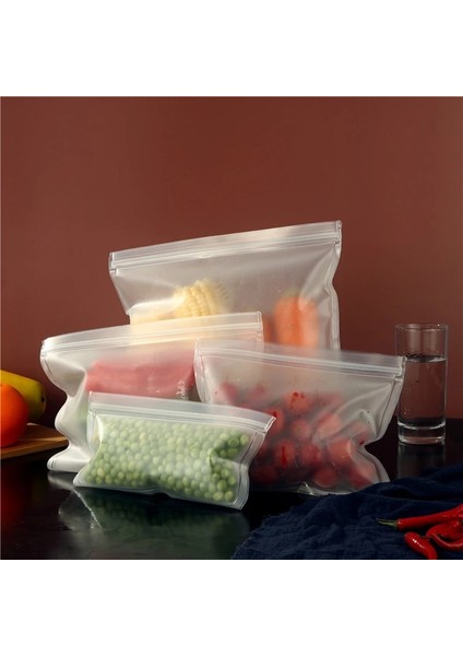 L 10 Adet Tarzı Yeniden Kullanılabilir Silikon Gıda Saklama Çantası Stand Up Zip Kapatma Çantası Sızdırmaz Konteynerler Taze Çanta Gıda Saklama Çantası Taze Sarma Kilitli Çanta (Yurt Dışından) fiyatları