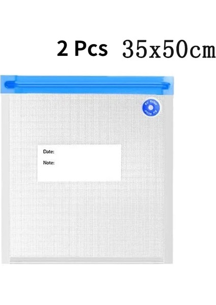 2 Adet 35X50CM Tarzı 2 Adet Mutfak Saklama Çantası Gıda Hava Vakum Sıkıştırılmış Çanta Organizatör Mutfak Vakum Torbası Yeniden Kullanılabilir Dondurucu Çanta Şeffaf Mühürlü (Yurt Dışından)