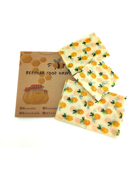 1257-L Stili U 33X35CM Sıfır Atık Yeniden Kullanılabilir Depolama Sargısı Sürdürülebilir Organik Sandviç ve Peynir Gıda Ambalaj Kağıdı Bpa ve Plastik Içermeyen Balmumu Gıda Sargısı (Yurt Dışından)
