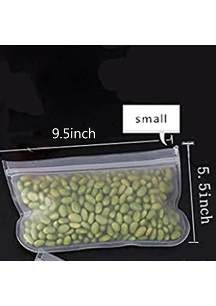 Şeffaf Stil M Beden 3 Adet Yeniden Kullanılabilir Silikon Gıda Saklama Mühür Torbası Sızdırmaz Konteyner Çevre Dostu Sandviç Torbası Toksik Olmayan Taze Sarma Kilitli (Yurt Dışından)