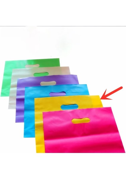 Sarı Stil 26X22X6CM Olor Beauty Saplı Plastik Alışveriş Torbaları Kişisel Genel Giysiler Hediye Paketleme Torbası Kullanışlı Kese (Yurt Dışından)