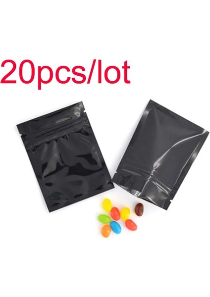 Siyah Stil 8.5X13CM Isı Yalıtımlı Alüminyum Folyo Kilitli Çantalar Düz Kilitli Kilitli Paket Çanta Perakende Plastik Folyo Zip Çantalar Yeniden Kapatılabilir 6 Boyut 10 Renk (Yurt Dışından)