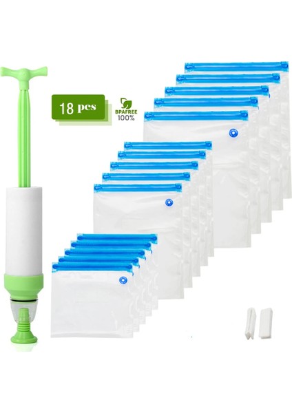 22X21CM 6 Adet Tarzı Adet Çanta Kitleri Yeniden Kullanılabilir Gıda Saklama Vakumlu Mühür Torbalar El Pompalı Torba Sızdırmazlık Klipsleri Gıda Depolama Dondurma Için Gıda Sargısı (Yurt Dışından)