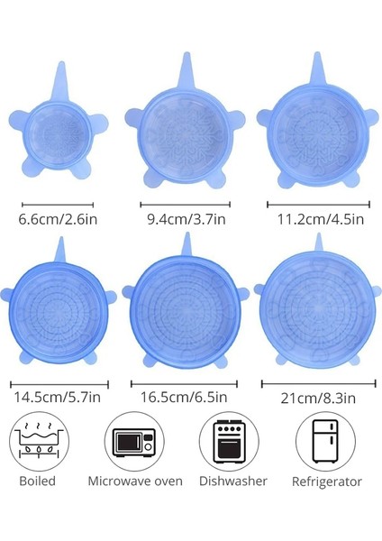 10.5cm Tarzı Licone Kapak Kapakları Yeniden Kullanılabilir Taze Tutma Silikon Streç Kapaklar Gıda Pot Çanak Mutfak Aksesuarları Için Kapaklar (Yurt Dışından)