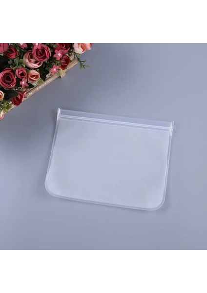 Beyaz Stil 21,5X11,5 cm Gıda Saklama Torbası Taze Sarma Silikon Gıda Saklama Kapları Sızdırmaz Kaplar Yeniden Kullanılabilir Zip Kapatma Torbası Bardak Taze Çanta (Yurt Dışından)
